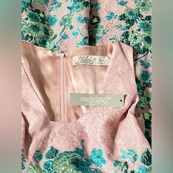 Lela Rose Floral-Jacquard A-Line Dress size 8 - Picture 12 of 13
